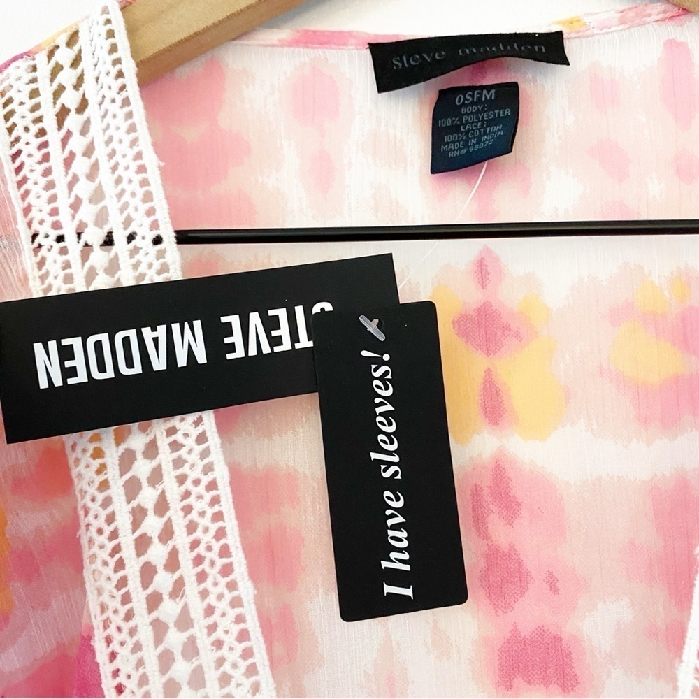 STEVE MADDEN Tie Dye Embroidered Swim Cover Up NWT Vacation - Picture 8 of 8